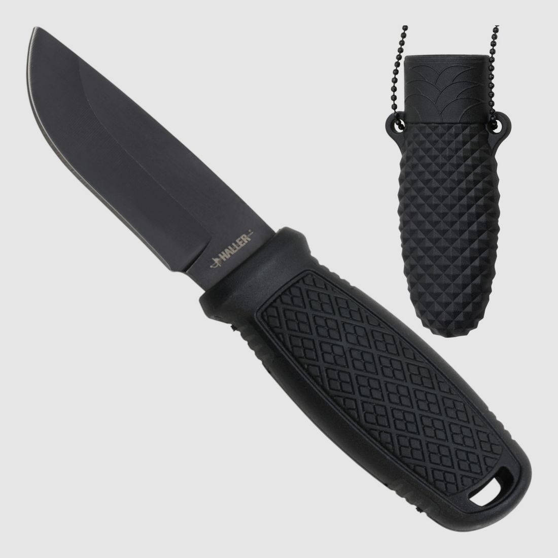 Kleines Neck Knife mit Kugelkette §42 konform legal führen
