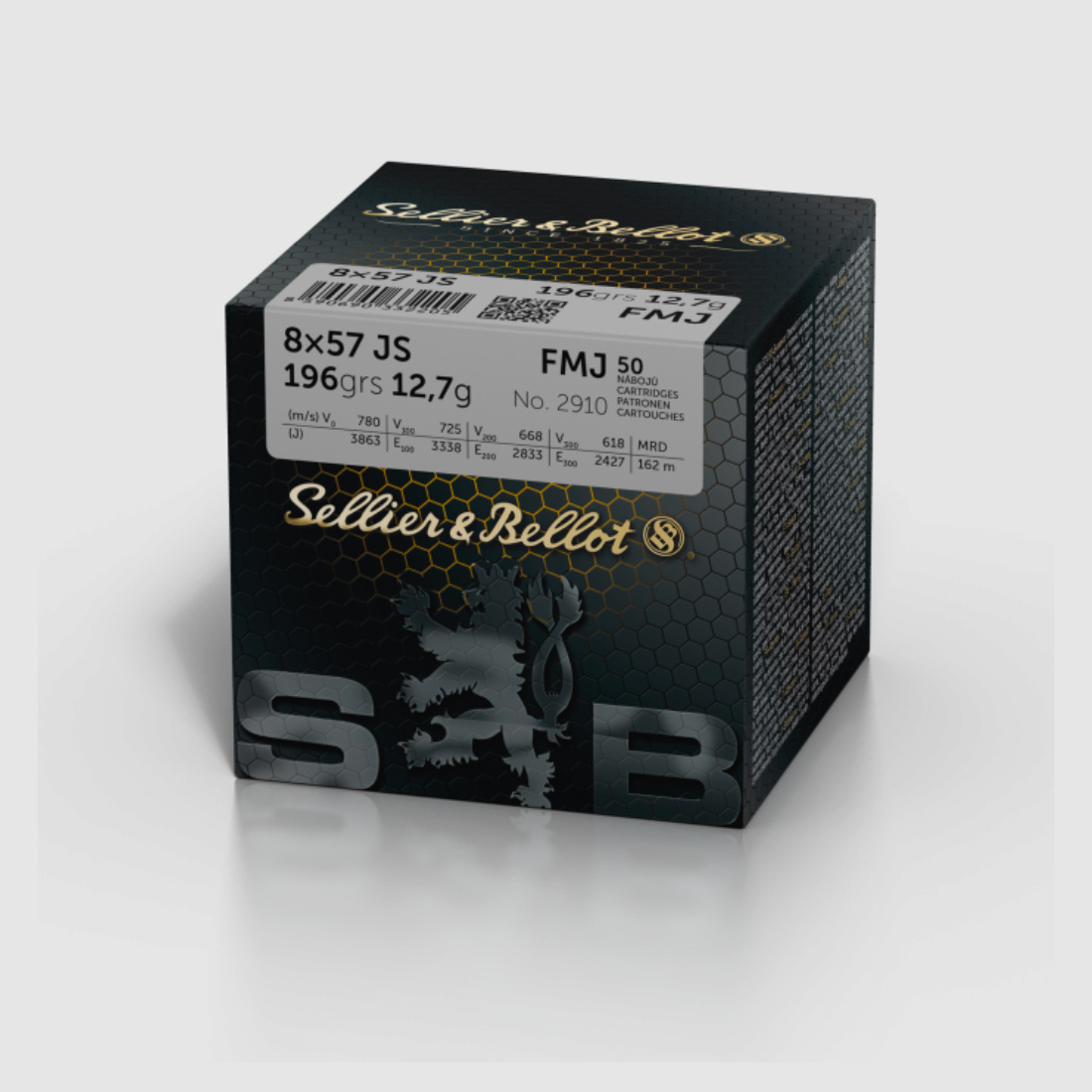 Sellier & Bellot 114462 8x57 IS FMJ 12,7g 196grs. 50er