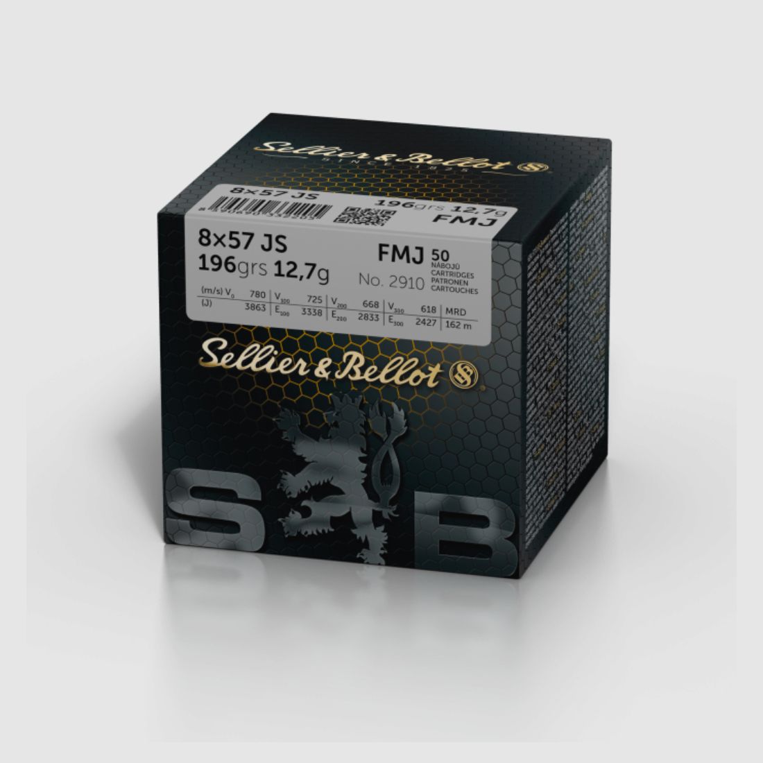 Sellier & Bellot 114462 8x57 IS FMJ 12,7g 196grs. 50er