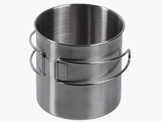 Mil-Tec Trinkbecher Edelstahl Drahtgriffe 800 ml