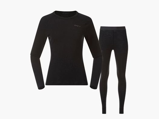 Bergans Allround Merino Base Layer Set Women Black XS