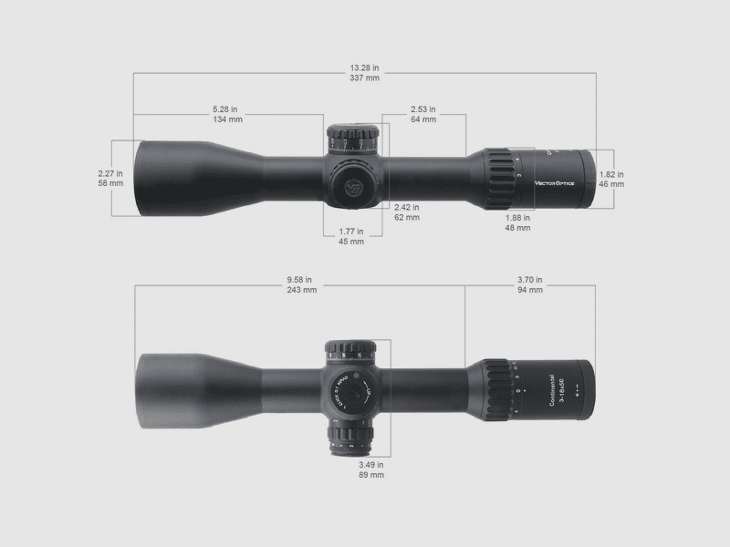 Zielfernrohr Vector Optics CONTINENTAL X6 3-18X50 FFP 34MM VCT, Bild 9 von 9