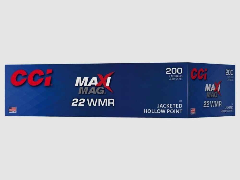 CCI Maxi-Mag JHP 40grs 200St .22wmr