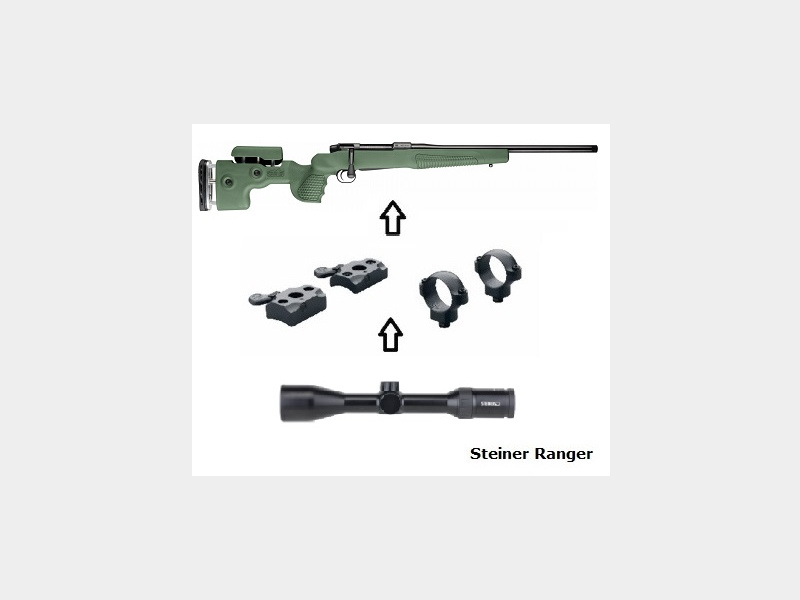 Mauser M18 Fenris + Steiner Ranger 8 2-16x50 + Montage + ... Komplettpaket