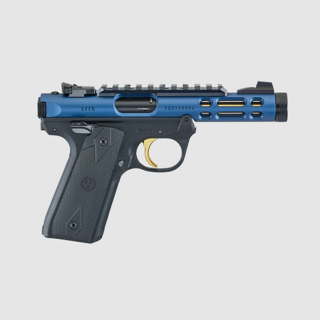 Ruger MARK IV 22/45 LITE .22 LR 4,4"/11,18CM KOBALT KINETIC SLATE ANODIZED 1/2"-28