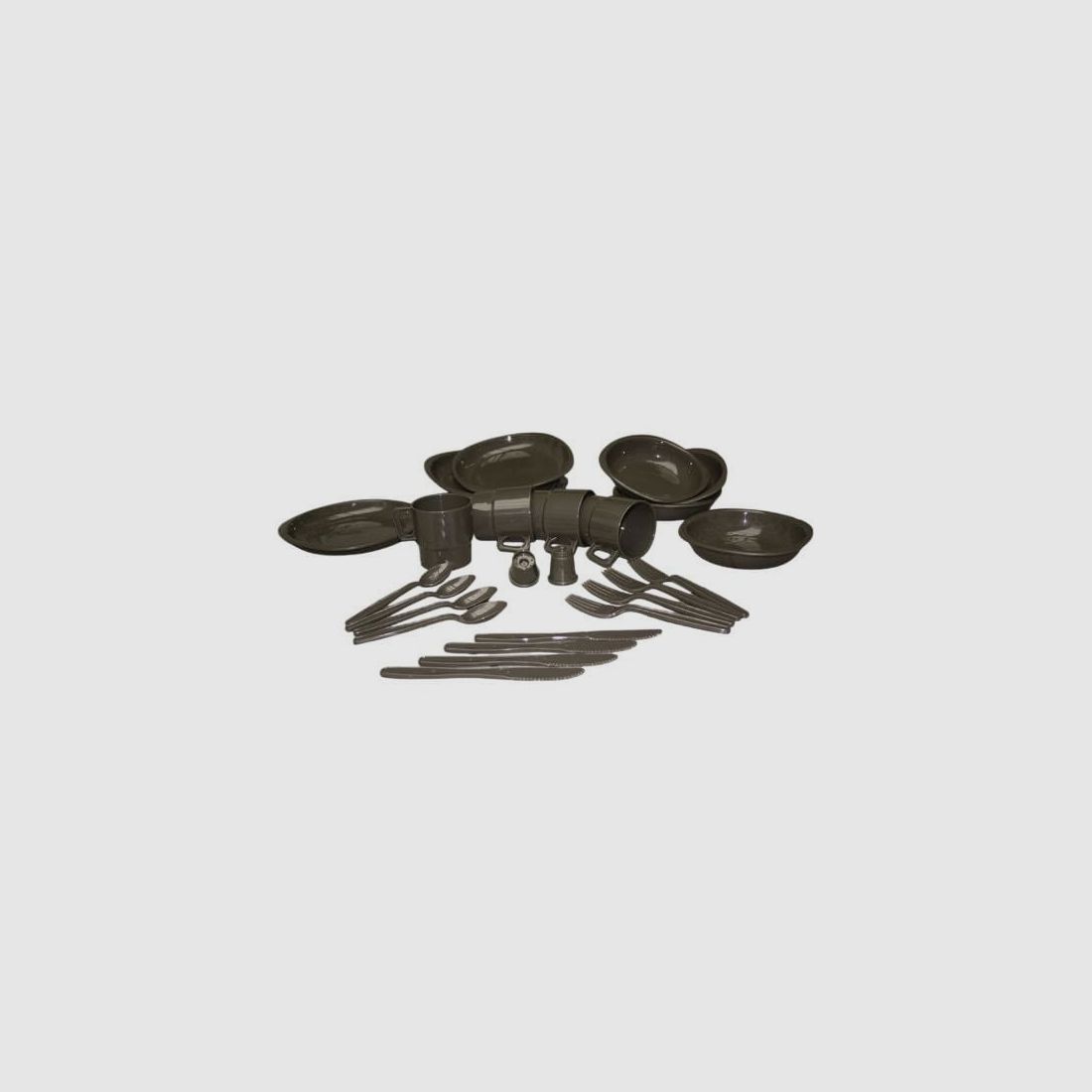 MIL-TEC 26-teiliges Teller und Besteck-Set