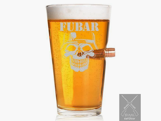 Lucky Shot Bierglas .50 Cal BMG "FUBAR"