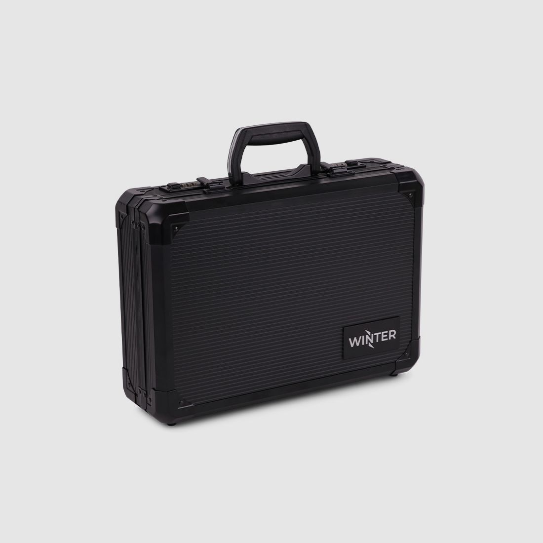 Winter Pistolenkoffer W14 für bis zu 2 Kurzwaffen – Aluminium/Holz, 2 Zahlenschlösser, Noppen (Night)