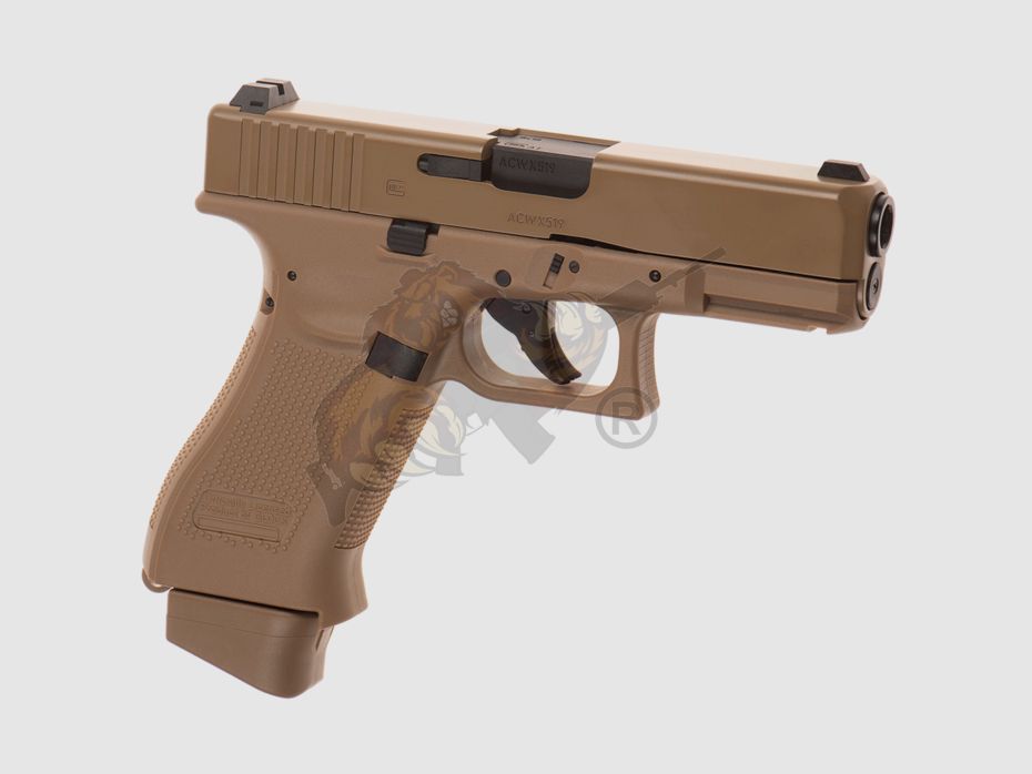 Glock 19X - Metal Slide, Co2 GBB 6mm BB - Coyote - UMAREX