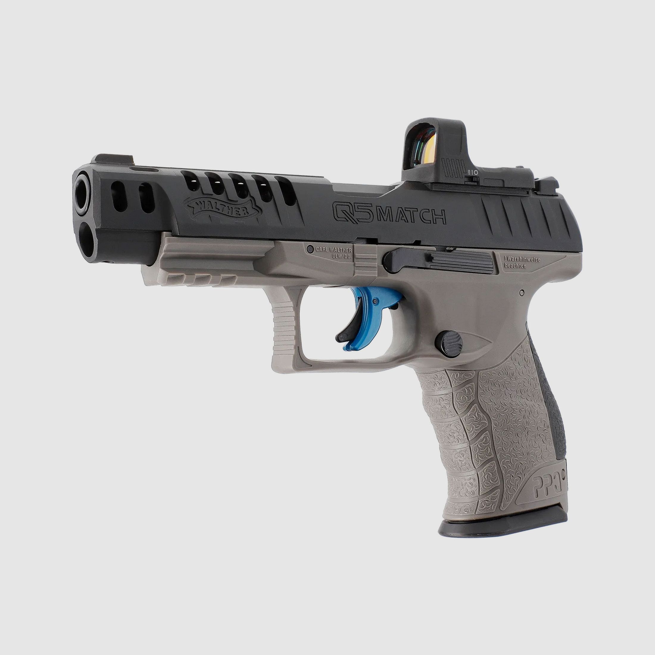 Walther PPQ M2 Q5 Match Combo CO2 Luftpistole 4,5mm Diabolo Blowback Metallschlitten Schwarz/Grau + RedDot - NEU