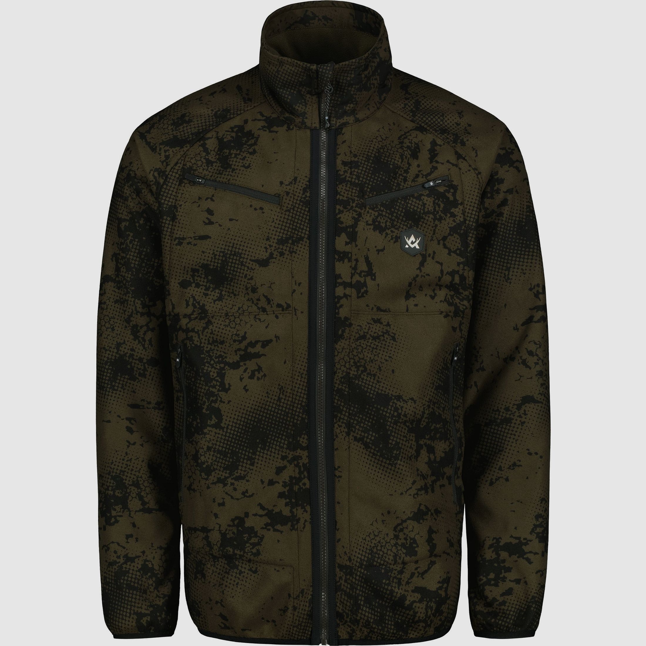 Alaska 1795 Buzzard Reversible Fleece Jacket Men Brown Blur/Night Green M