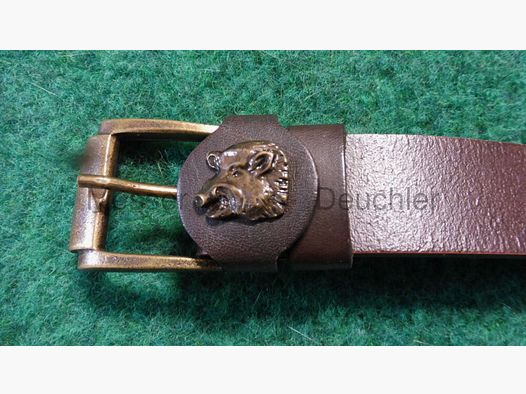 Cintura in pelle AKAH con cinghiale selvatico