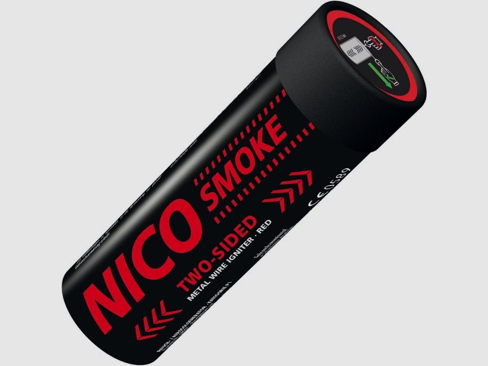 NICO 50 secondes grenade fumigène paintball double face (rouge)