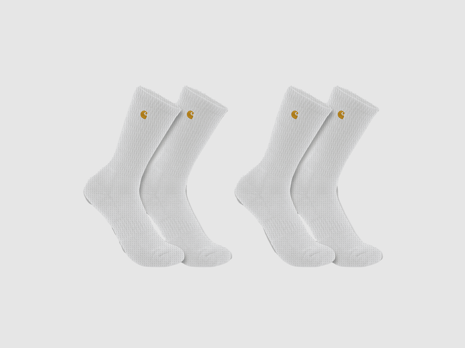 Chaussettes Carhartt Force™ Midweight Crew 2-pack Hommes Blanc L