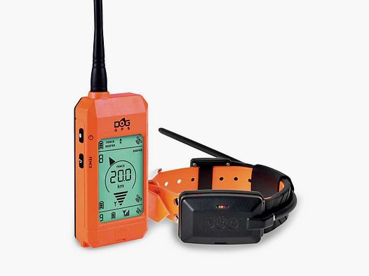 DOGTRACE GPS X20 – ORANJE (AFSTANDSBEDIENING + HONDENHALS BAND + OPLADER)