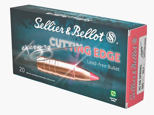 Sellier & Bellot 2017006 .30-06 Spr. exergy EDGE 10,7g 165grs. Munition de fusil sans plomb