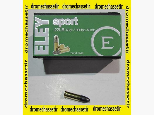 boite de 50 cartouche cal 22lr, Eley Sport, round nose 40 grains