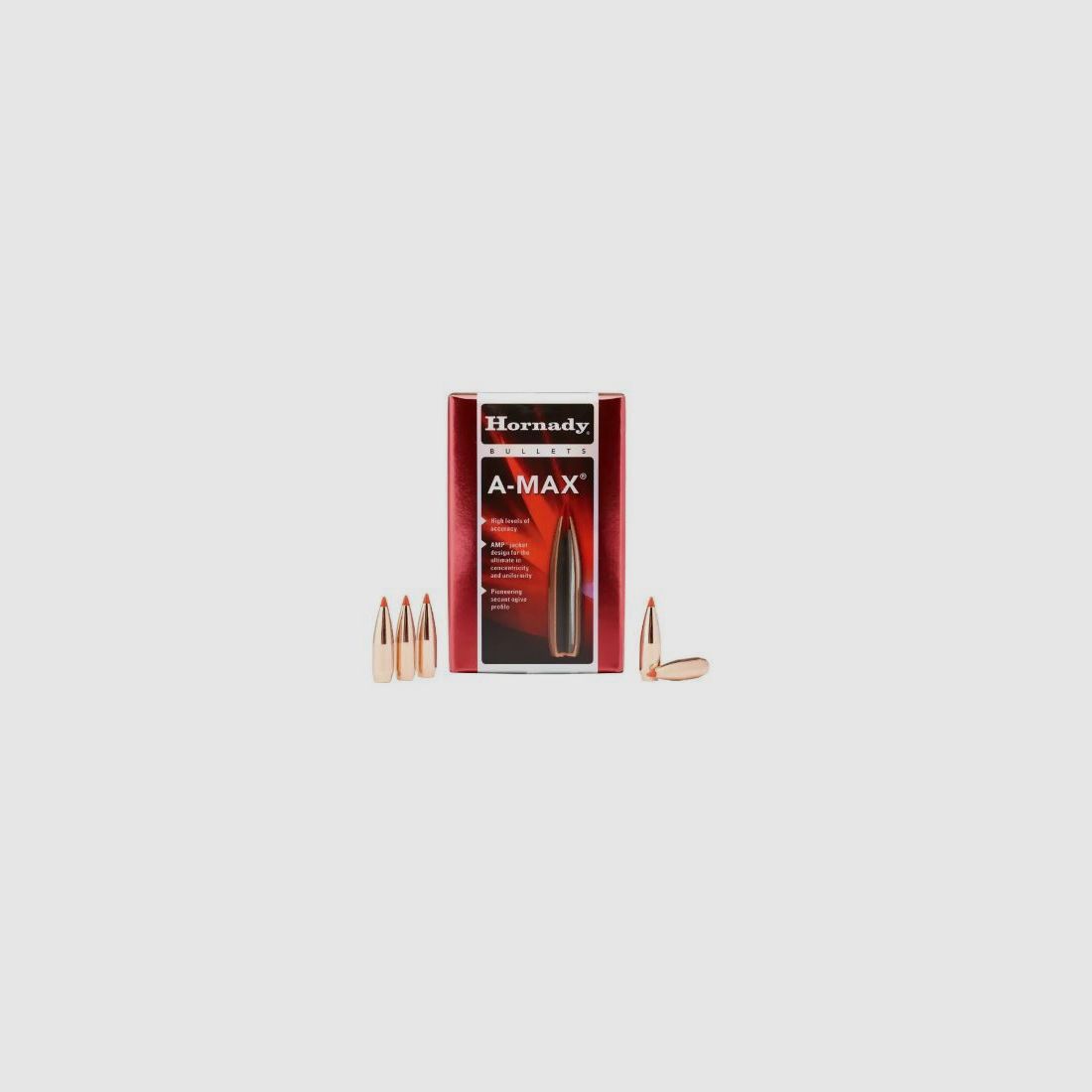 Hornady A-MAX Match – Balas Calibre .30 / .308 | 168 Grain #30502