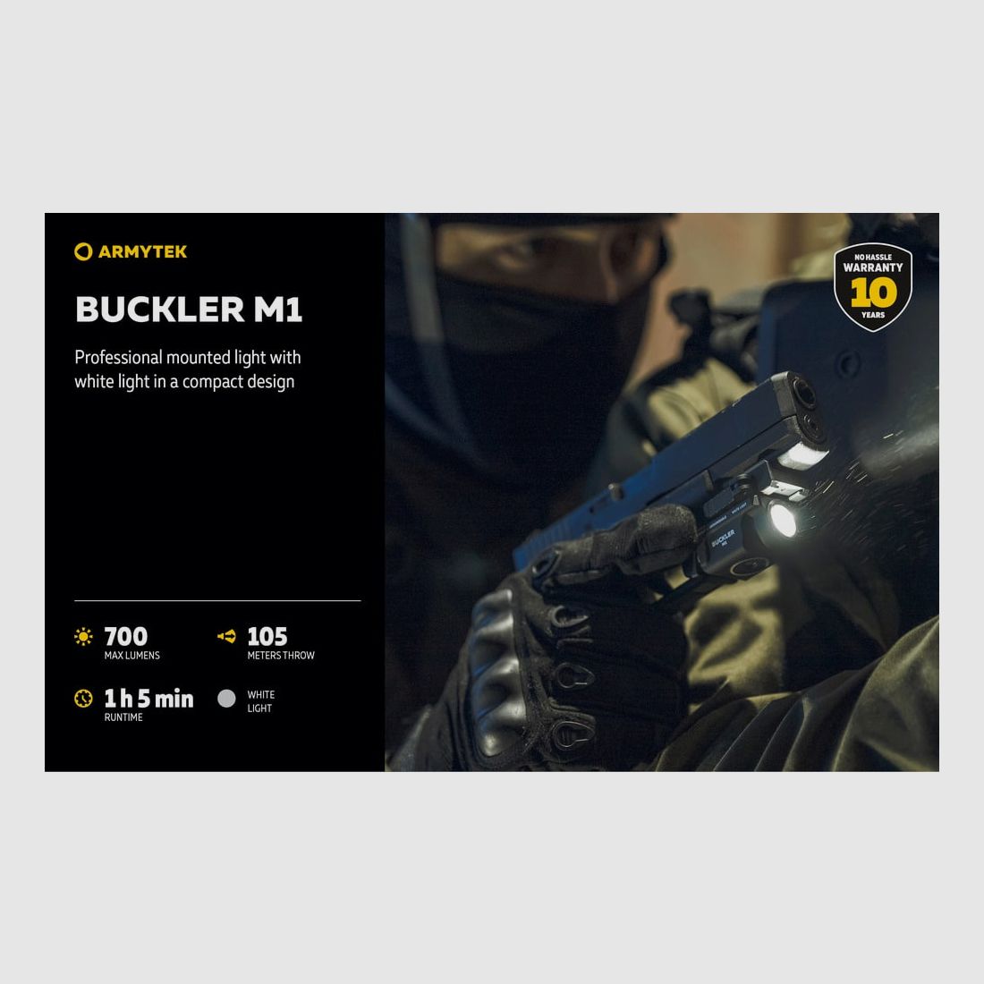 Armytek Buckler M1 Tactical Weaponlight 700 Lumen, Bild 5 von 6