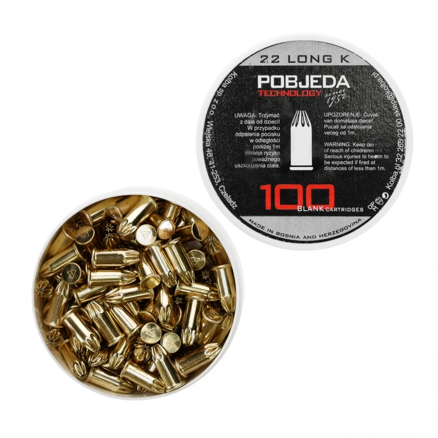 Naboje hukowe 6 mm Long - Amunicja hukowa PTG .22 bardzo głośne