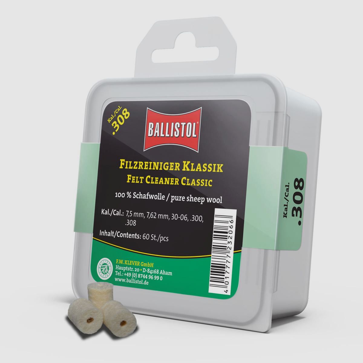 Ballistol Viltreiniger Klassiek / 60 stuks / Kal. .308