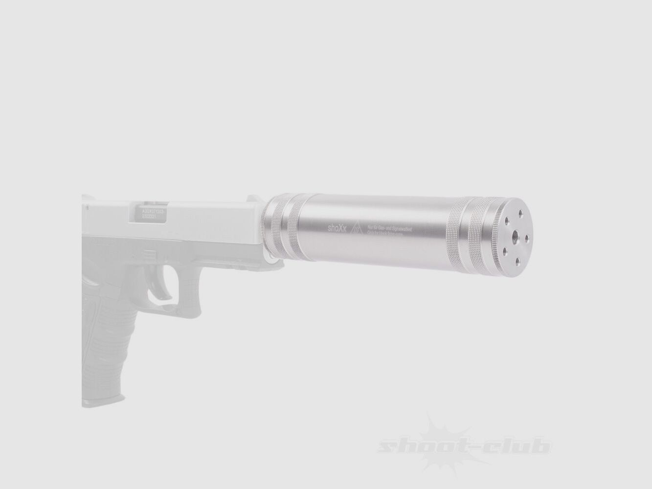 shoXx Universal Schreckschuss- Schalldämpfer - Silber