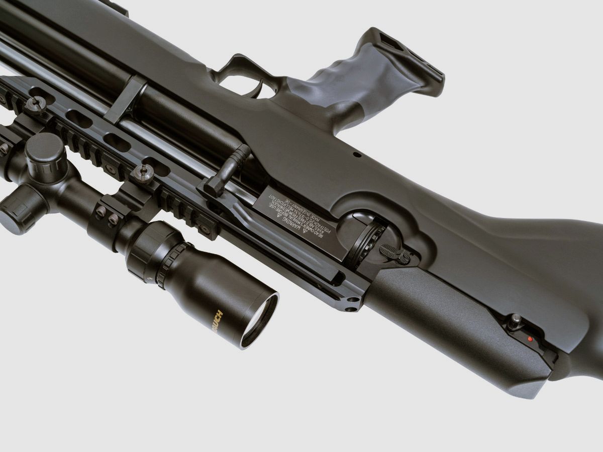 Pressluftgewehr Weihrauch HW 100 Bullpup, Synthetikschaft, SchalldĂ¤mpfer, Kaliber 4,5 mm (P18)