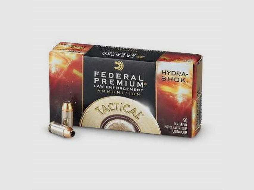 Federal Premium Tactical Hydra-Shok 9mm Luger 124GR JHP 50 Patronen
