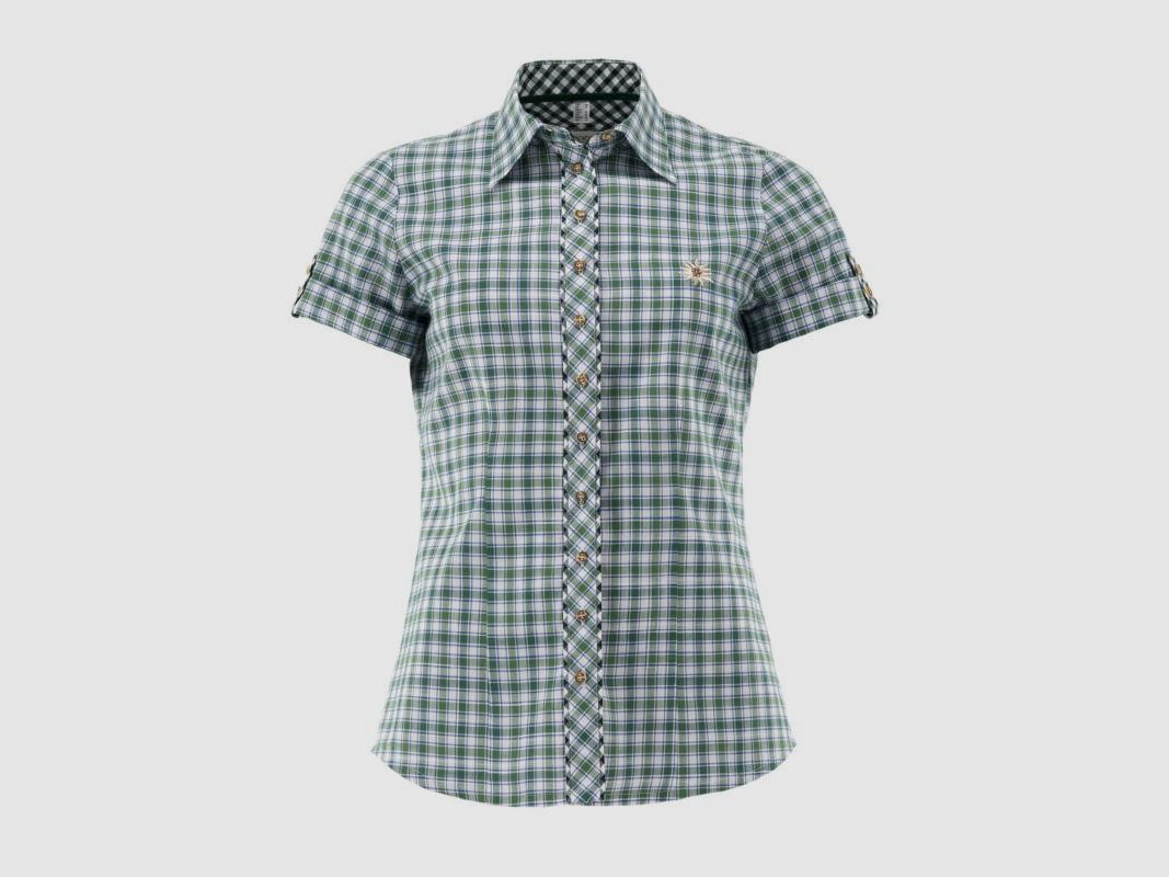 Os Trachten – women's blouse edelweiss green, image 1 of 2