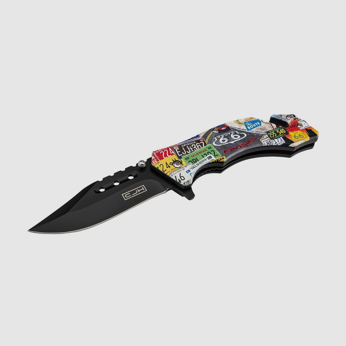 Rettungsmesser Herbertz CJH Route 66 Stahl AISI 420 KlingenlĂ¤nge 8,3 cm (P18)