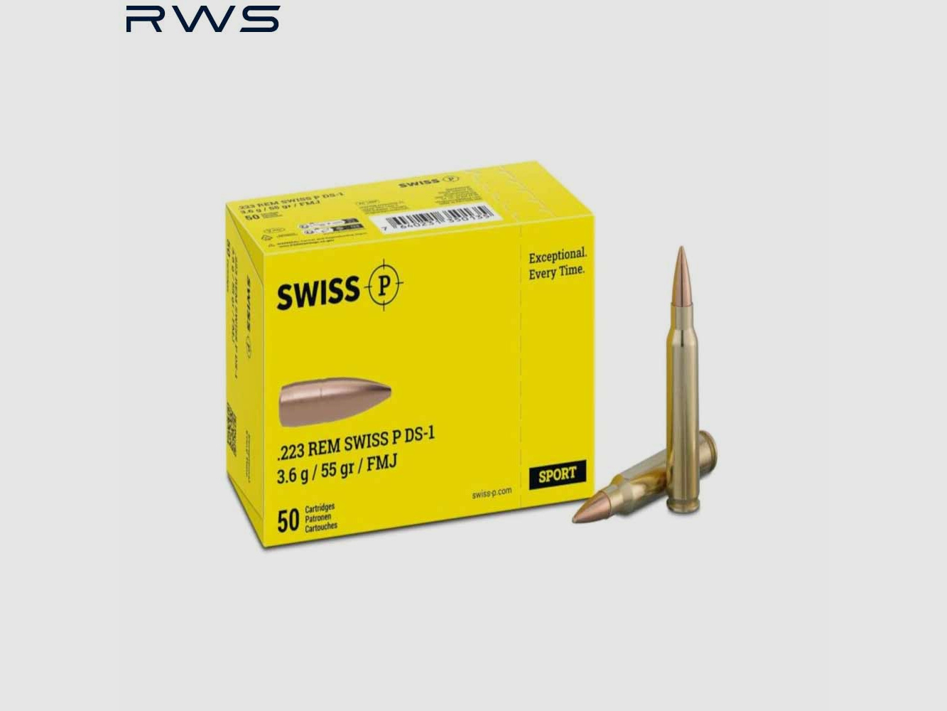 SWISS P .223 Rem. DS-1 3,6g/55gr. 50 St.