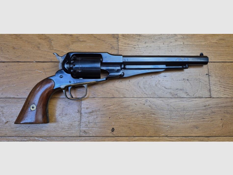 Sehr schöner und mythischer Revolver Remington 1858 – Modell Army für Navy Arms – Waffe Uberti Made in Italy von 1970 – Kal. 44 PN – Ausgezeichneter Zustand quasi neu! – Eine hervorragende Reproduktion für den US-Markt – TBE+ /TBE++, Bild 2 von 28