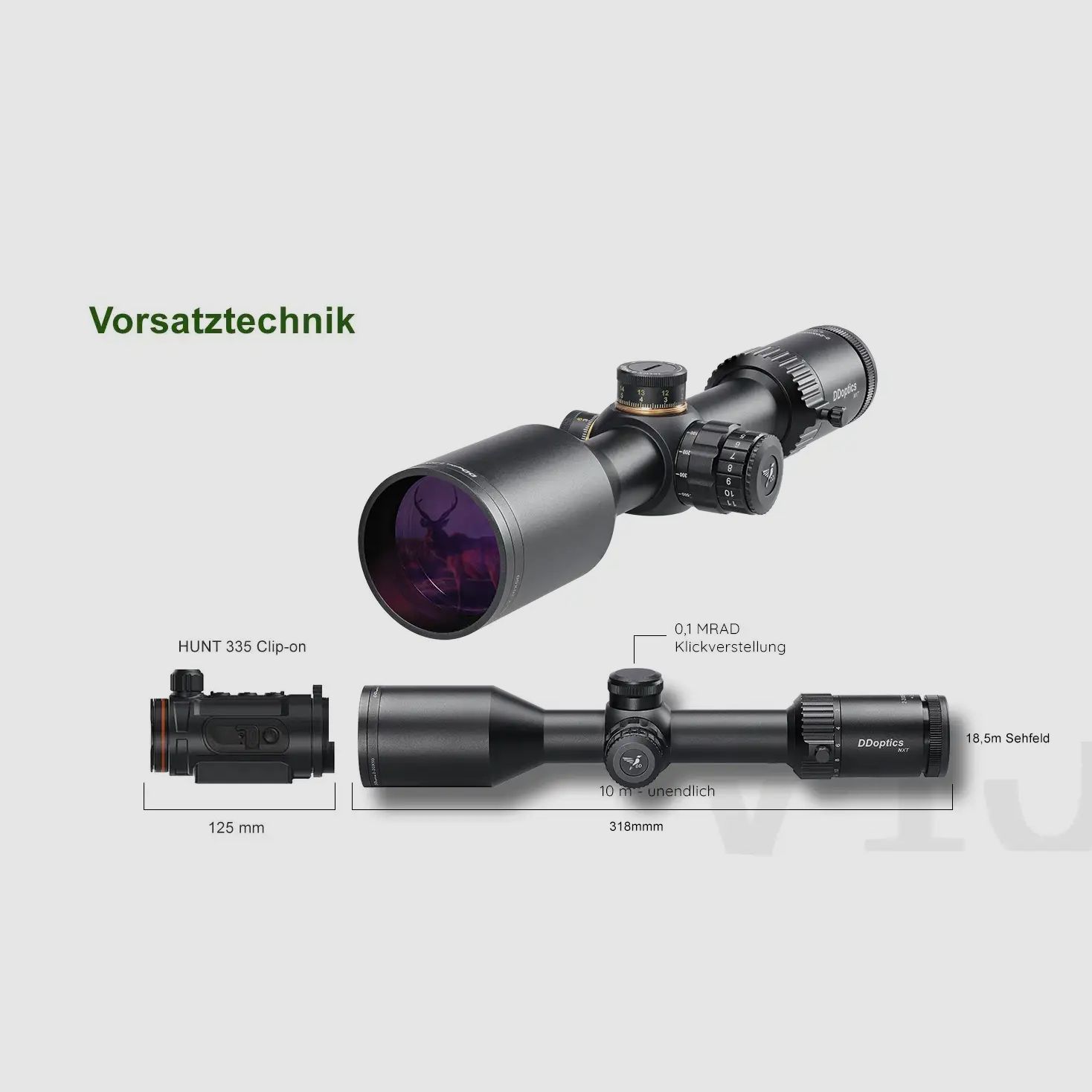 DDoptics 442000301 Zielfernrohr V10 2-20x50 NXT MRAD A4N Manual Fiber