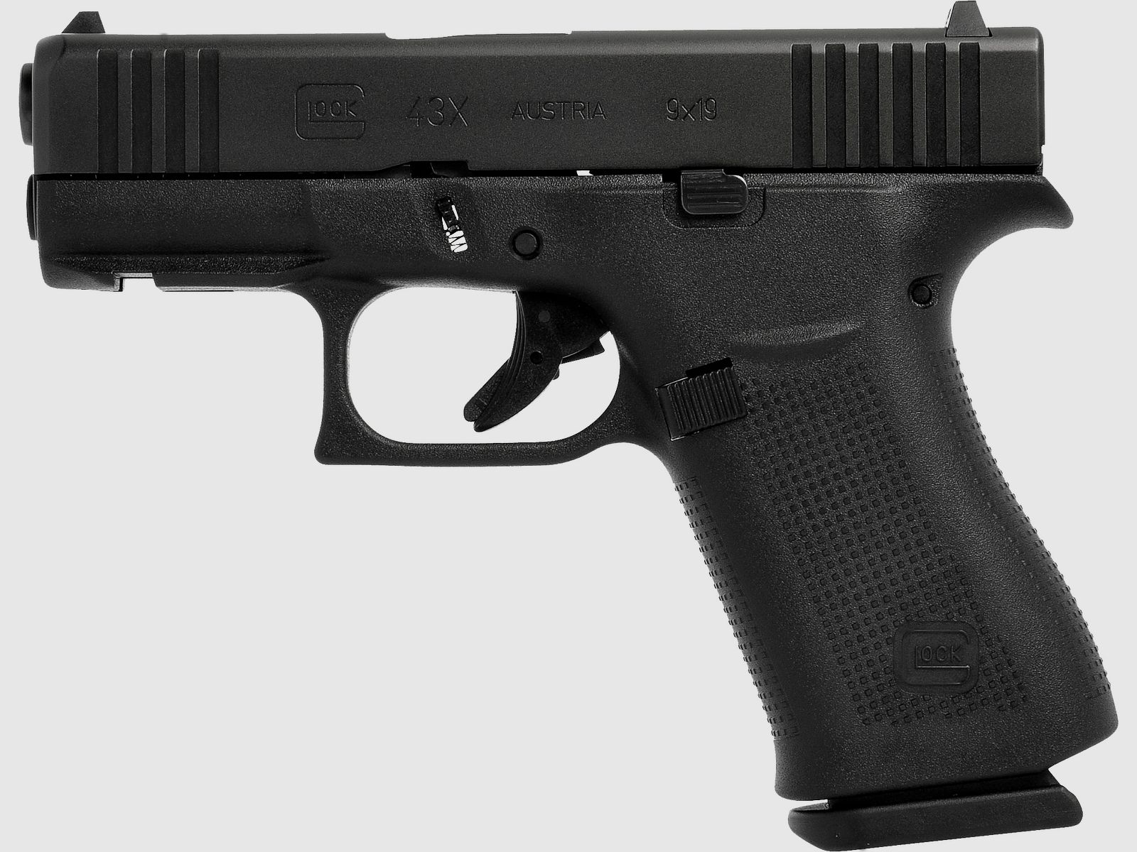 Glock Pistole G43X Rail FS 9mm Luger 3,43″ / 87 mm 10+1, Subcompact Slimline
