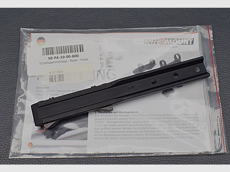 INNOMOUNT Schnellspannmontage (50-PA-10-00-800) für Blaser R93 / R8 Pulsar