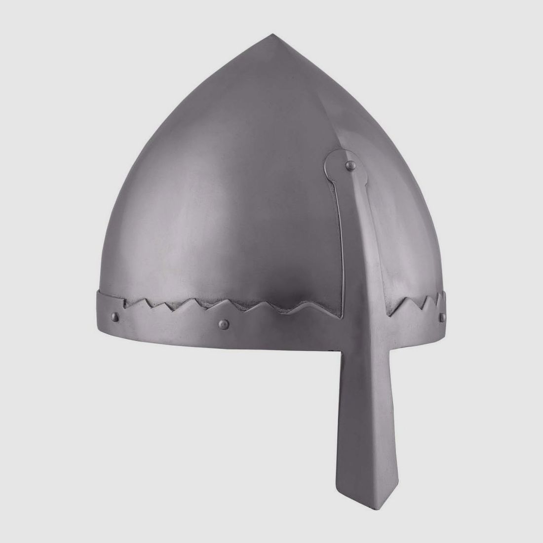 Norman nasal helmet including leather lining