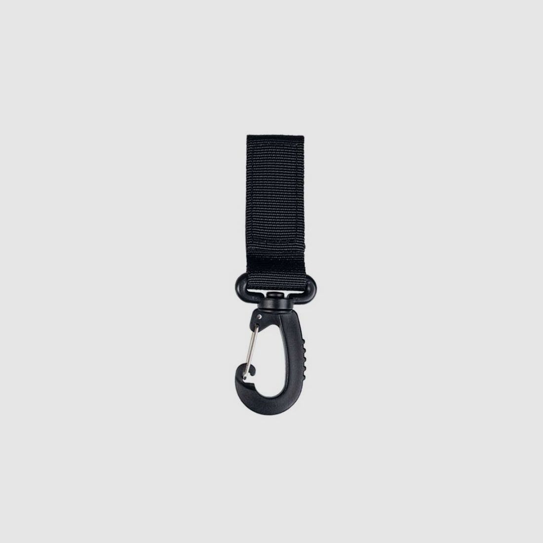 GÜRTELSCHLAUFE MIT KLETTVERSCHLUS UND KARABINER SCHWARZ