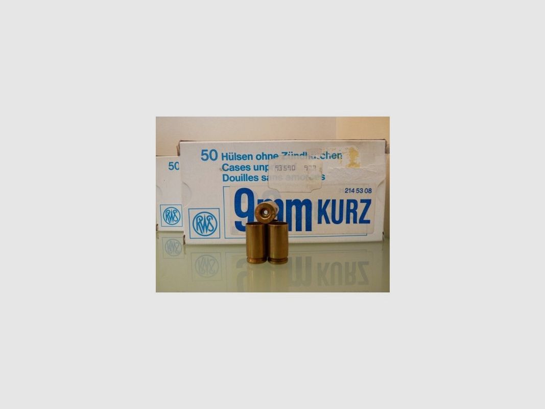 Hülsen GECO 9mm Kurz Box mit 50 Stk.