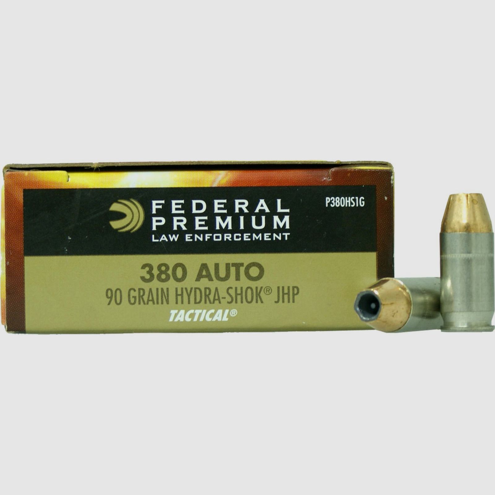 Federal Premium Tactical Hydra-Shok .380 Auto 90GR JHP 50 Patronen