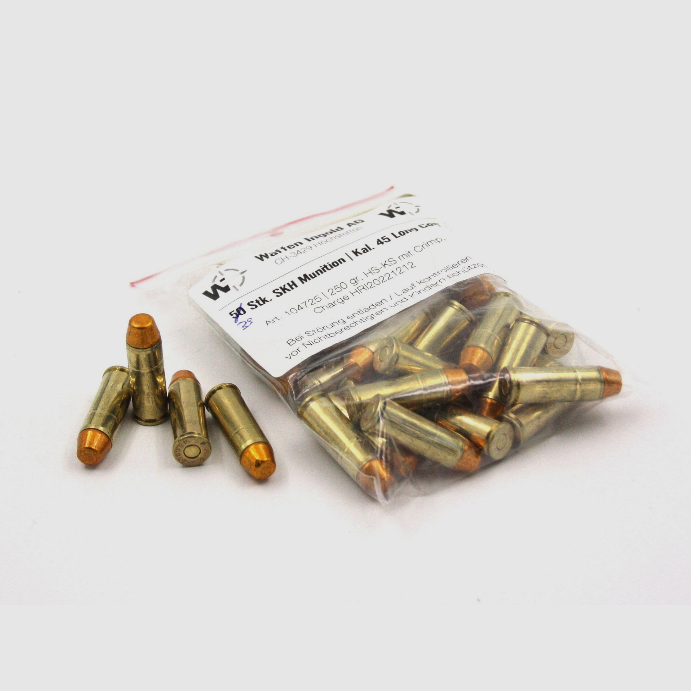 SKH, 45 Long Colt, HS-KS-CR, 250 gr., 50 Stk.