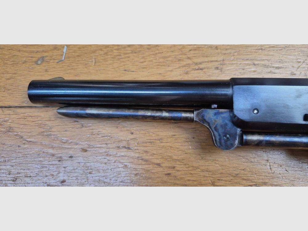 Enormer Colt Walker Revolver – Kal. .44 PN – Herstellung Army San Marco von 1989 – Wunderschöne Brünierung und Marmorierung zu 100% vorhanden – Exzellente Mechanik – Enormer 9-Zoll Lauf mit klaren Zügen – Sehr wenig geschossen – TBE-, Bild 22 von 22