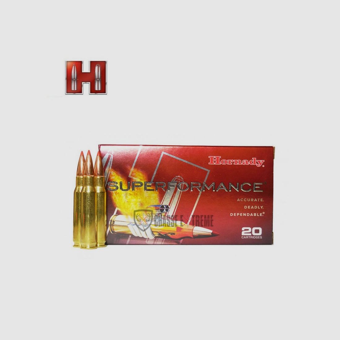 20 patronen HORNADY Superformance 7X64 162 Gr Sst