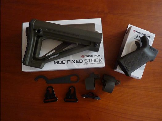 Magpul MOE Milspec crosse de carabine et poignée Magpul Moe avec accessoires