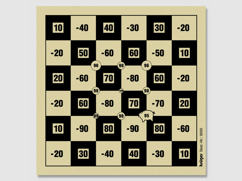 Krüger-Schießscheiben Schachbrettscheibe 10x10 Schießscheiben