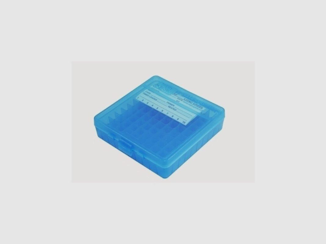 MTM PATROONDOOS 44 MAG 100 STK BLAUW/TRANSPARANT, afbeelding 1 van 2