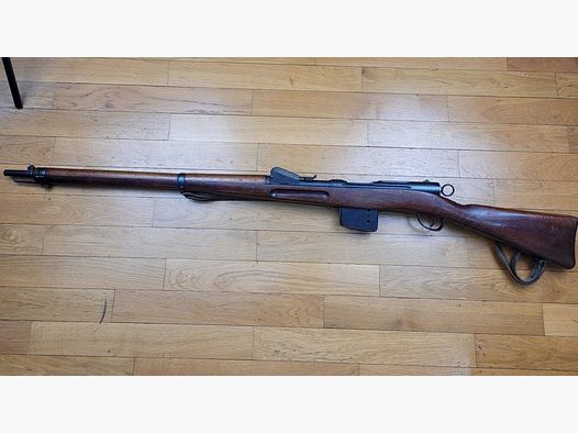 Exzellentes Fusil Rubin-Schmidt mod. 1889 – 7,5×55 – erstes Schweizer Geradezuggewehr – neuer Lauf – einheitliche Seriennummer – einwandfreie Mechanik – 12 Schuss – privatisiert 1925 – exzellenter Zustand