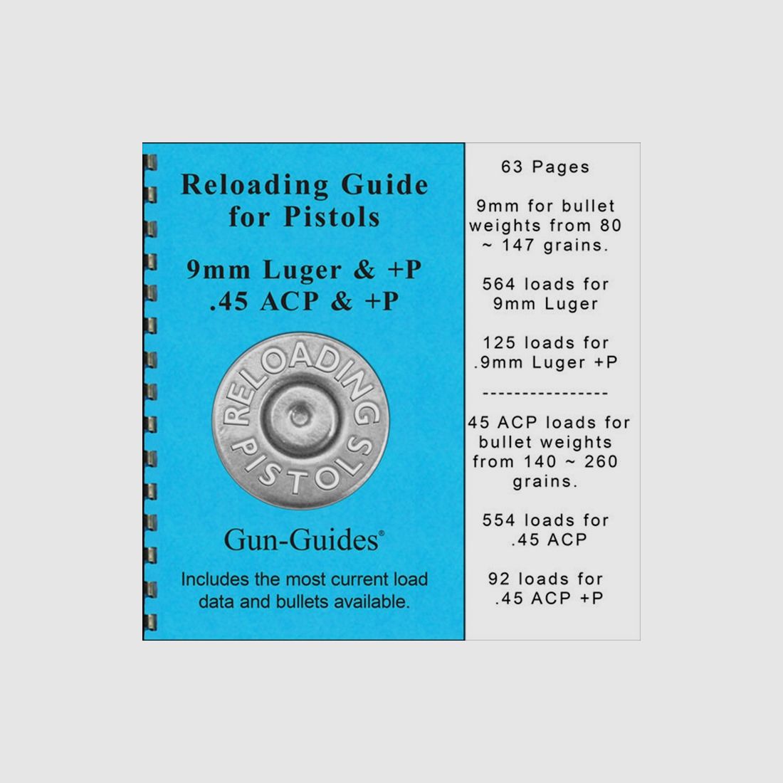 GUN-GUIDES WIEDERLADEN ANLEITUNG FÜR PISTOLEN 9MM LUGER & +P / 45ACP & +P, Bild 1 von 2