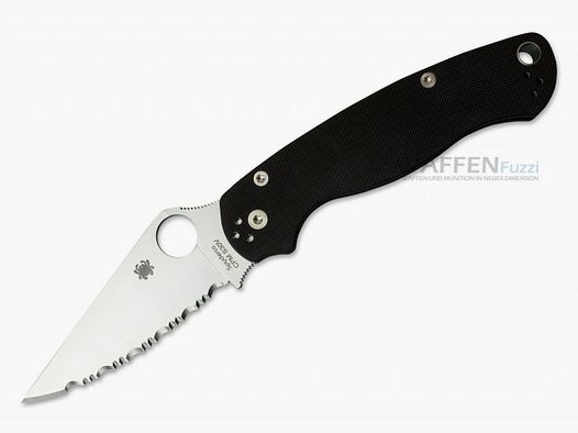 Spyderco Para Military 2 Spyderedge mit Wellenschliff G-10 Griffschale