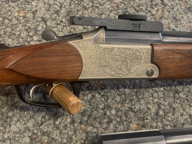 Blaser ES67 Luxus mit zwei Läufen: .243Win, 16/70; 7x65R, 16/70