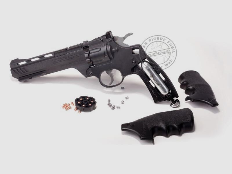 Kit Revolver 4,5 mm CO2 CROSMAN - VIGILANTE 6'' nero (4,3 joule) - PROMO, immagine 6 di 8